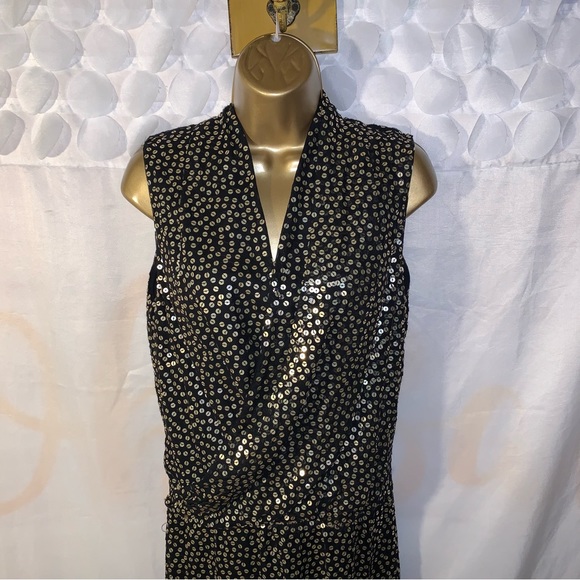 DVF Diane Von Furstenberg Issie gold sequin dress A25015 - Picture 12 of 14